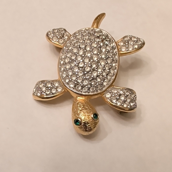 Joan Rivers Gold and Silver Turtle Brooch - Picture 4 of 6